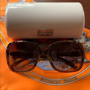 Jimmy Choo tortoiseshell /snake skin sunglasses